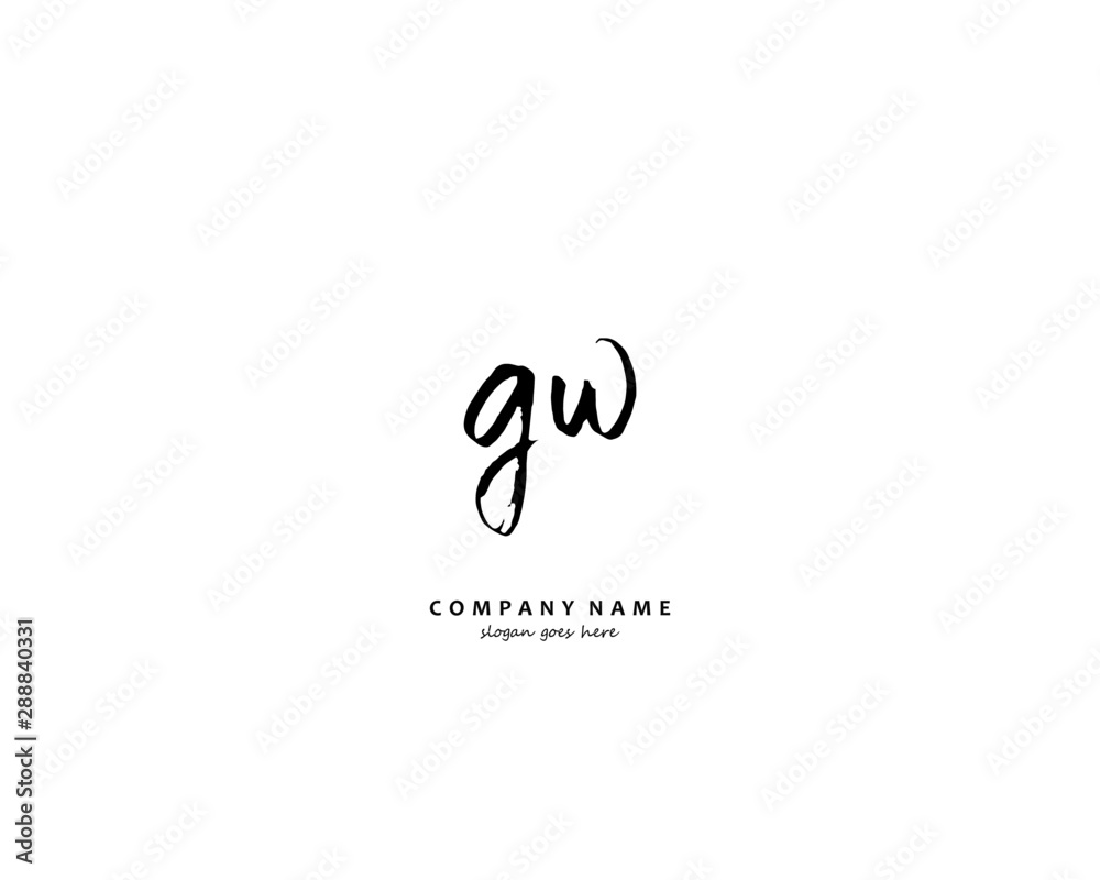 GW Initial letter logo template vector GW Initial letter logo template vector