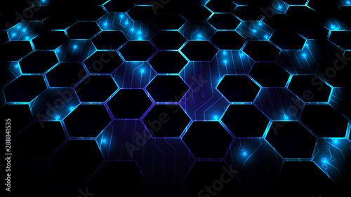 abstract background with hexagons