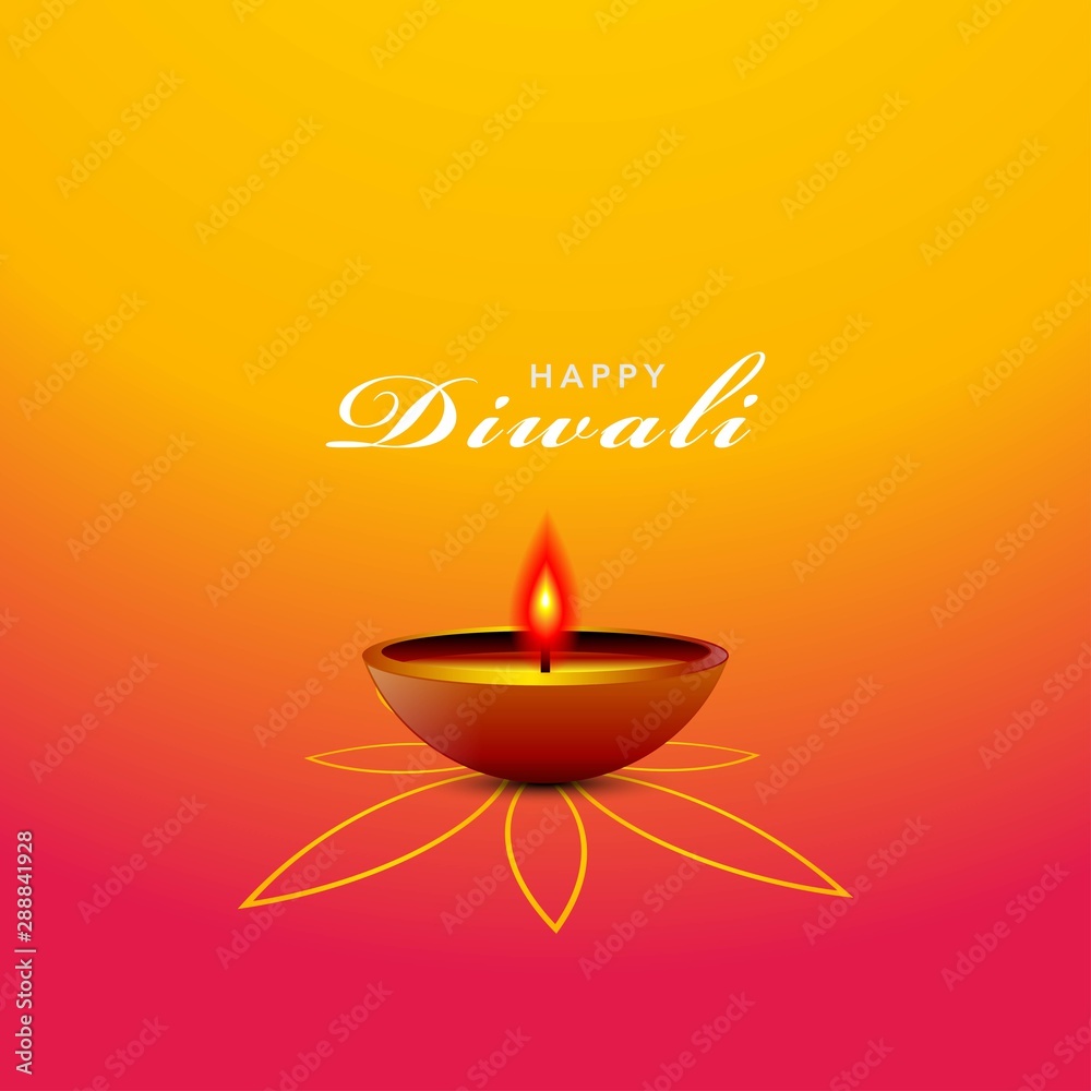 Happy diwali festival, template elegant vector for greeting card, banner,  background. Beautiful design with paper cut style of Indian. Stock Vector |  Adobe Stock