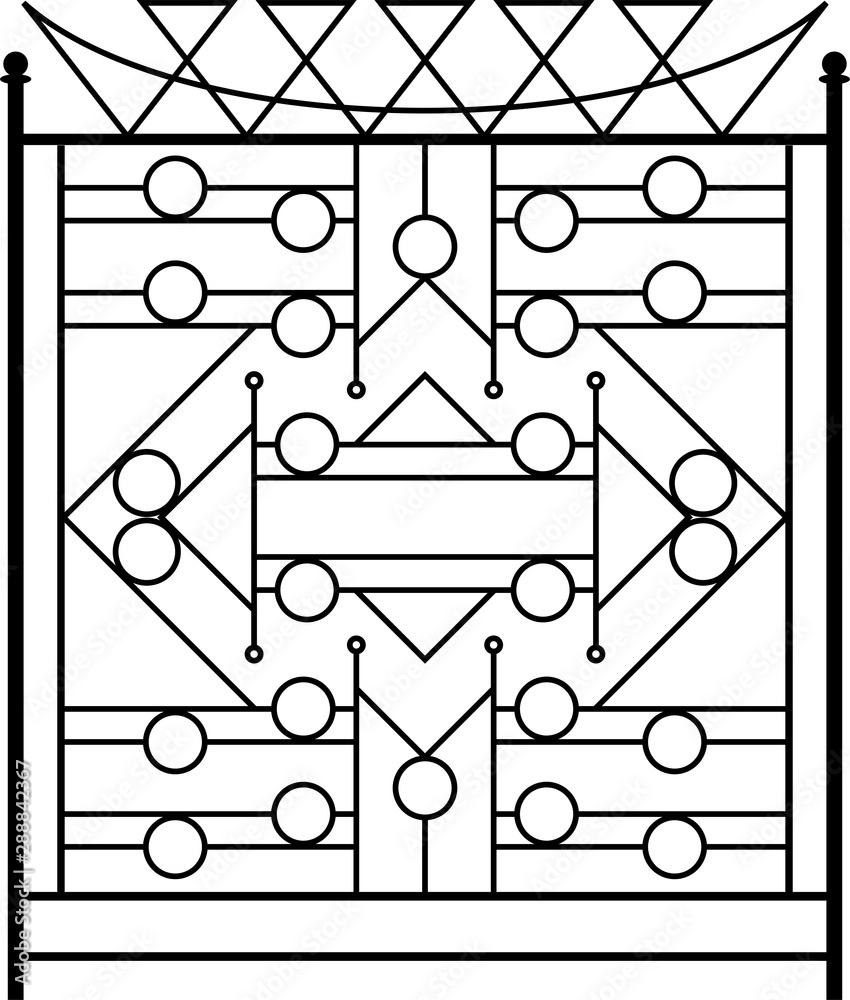 Wrought Iron Gate, Ornamental Design Wrought Iron Gate, Ornamental Design