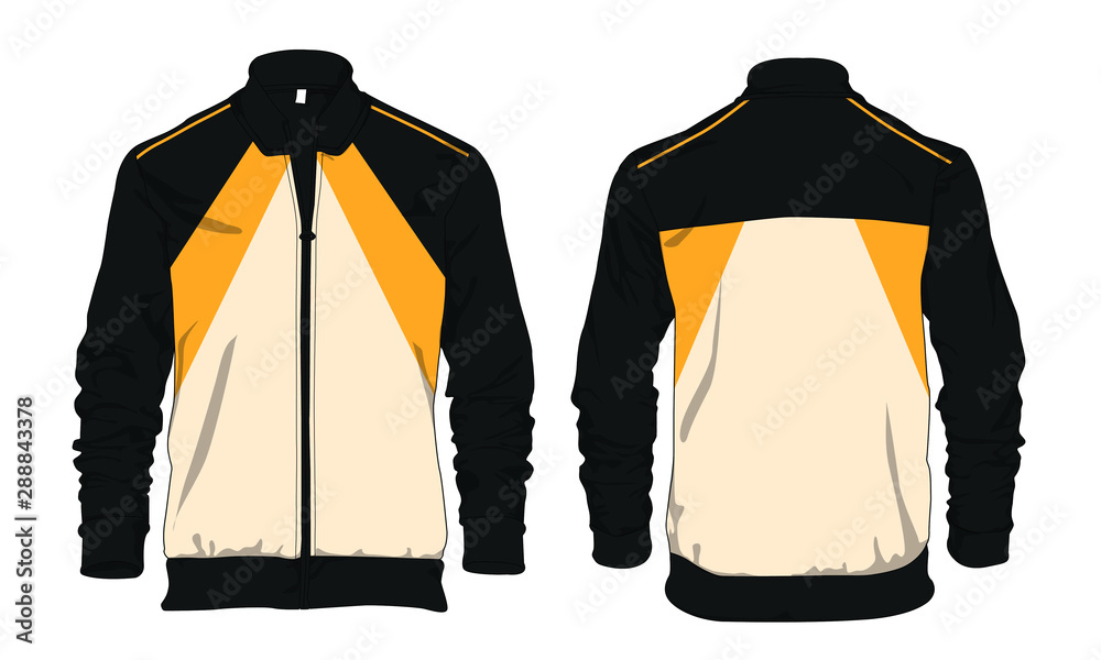Varsity sports jacket template design vector mockup Stock Vector