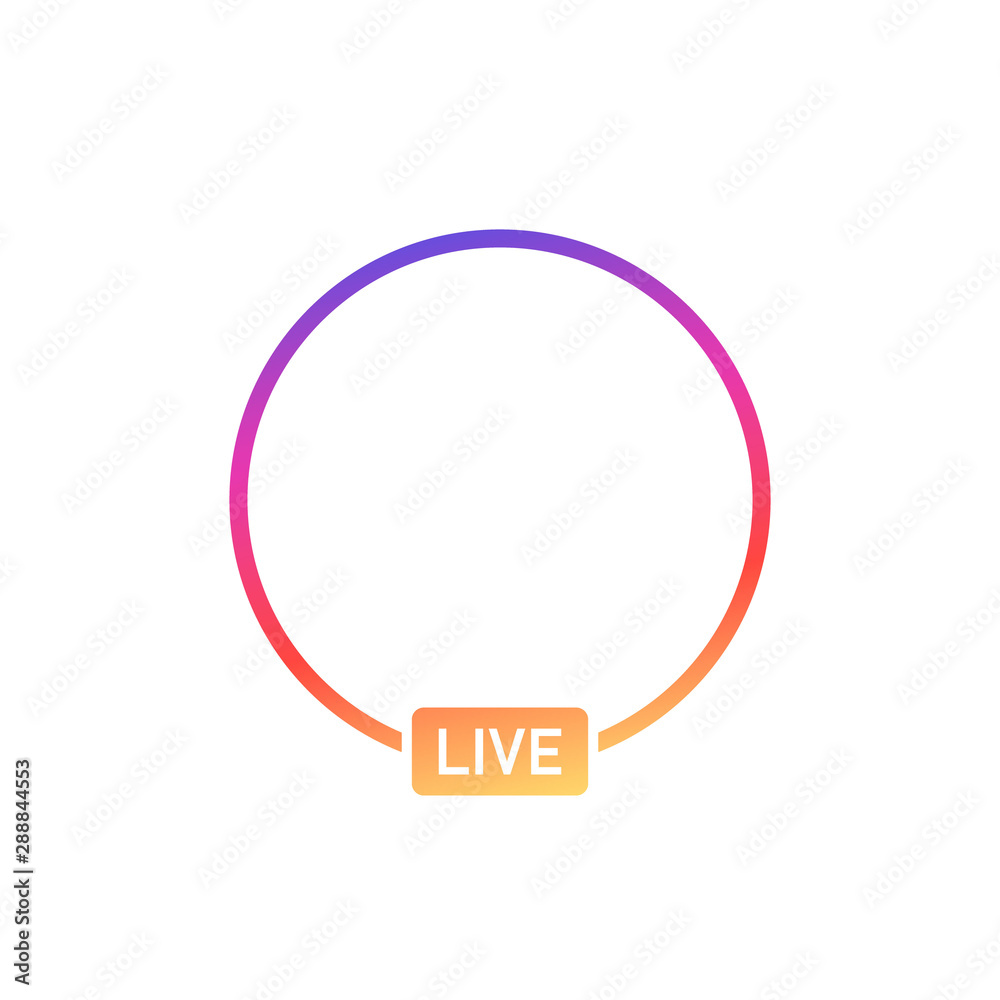 Social media icon user. Instagram. Stories user button, symbol, sign