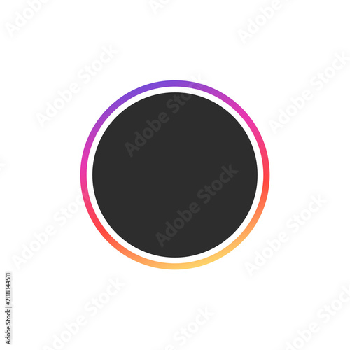 Social media icon user.  Instagram. Stories user button, symbol, sign logo. Vector illustration.