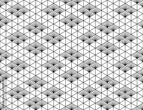Seamless pattern based on japanese ornament Kumiko