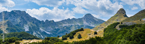 Summer mountain Durmitor National Park, Montenegro. Durmitor panoramic road, Sedlo pass.