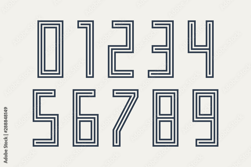 Numbers font. Sport font with numbers and numeric Numbers font. Sport font with numbers and numeric