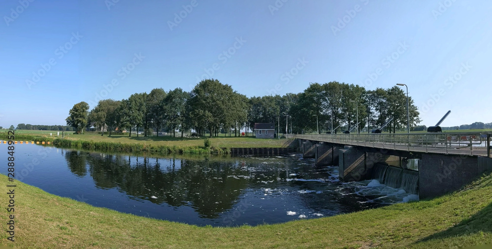 Panorama from the river lock at the Vechte