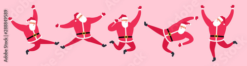 cute jumping santa claus set 