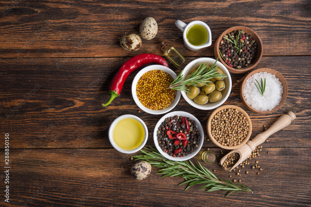 spices and vegetables in bowl - obrazy, fototapety, plakaty 