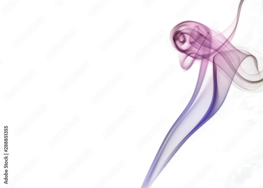 Fototapeta premium Wave of smoke on a white background