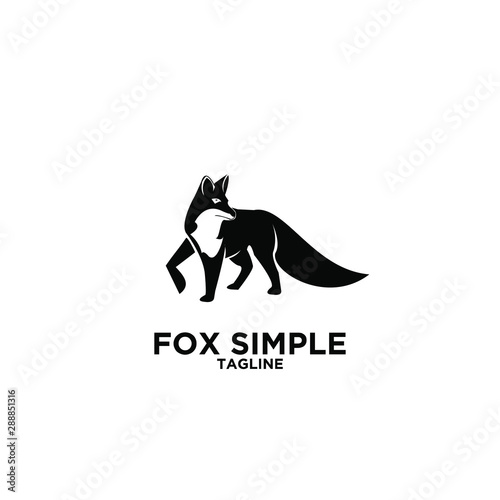 fox run unique logo icon design vector