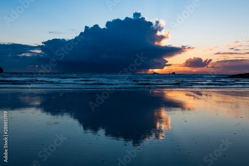 striking clouds reflected at sunset in Cornwall © Keith