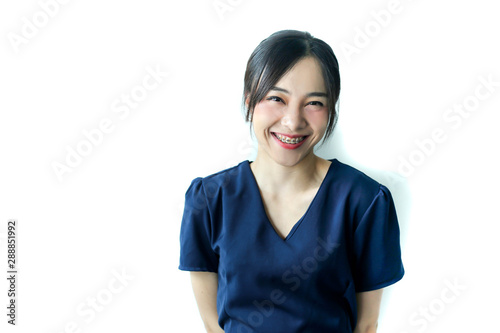 Portrait of young beautiful asia business woman idea, lifestyle concept.