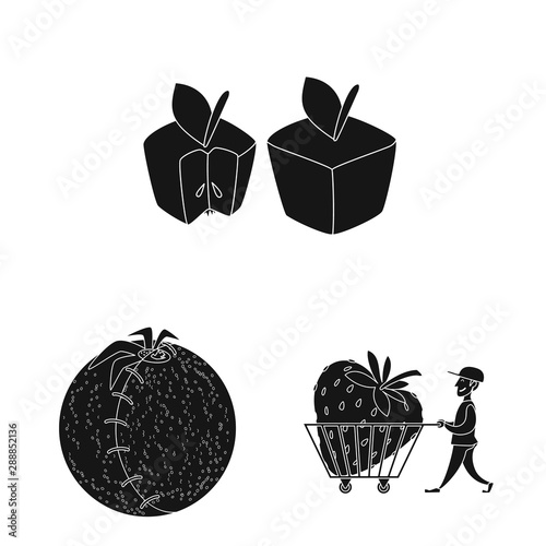 Isolated object of quality and laboratory icon. Set of quality and genetically vector icon for stock.