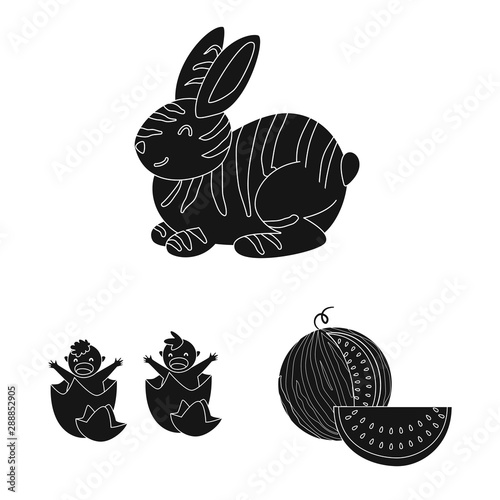 Vector design of quality and laboratory logo. Set of quality and genetically stock symbol for web.
