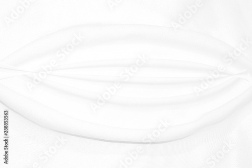 Fabric design eye curve shape fashion white cloth abstract background with soft waves texture