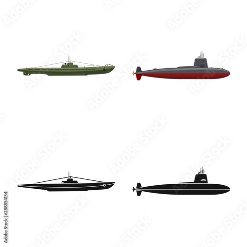 Wallpaper Mural Vector illustration of war and ship icon. Collection of war and fleet stock symbol for web. Torontodigital.ca