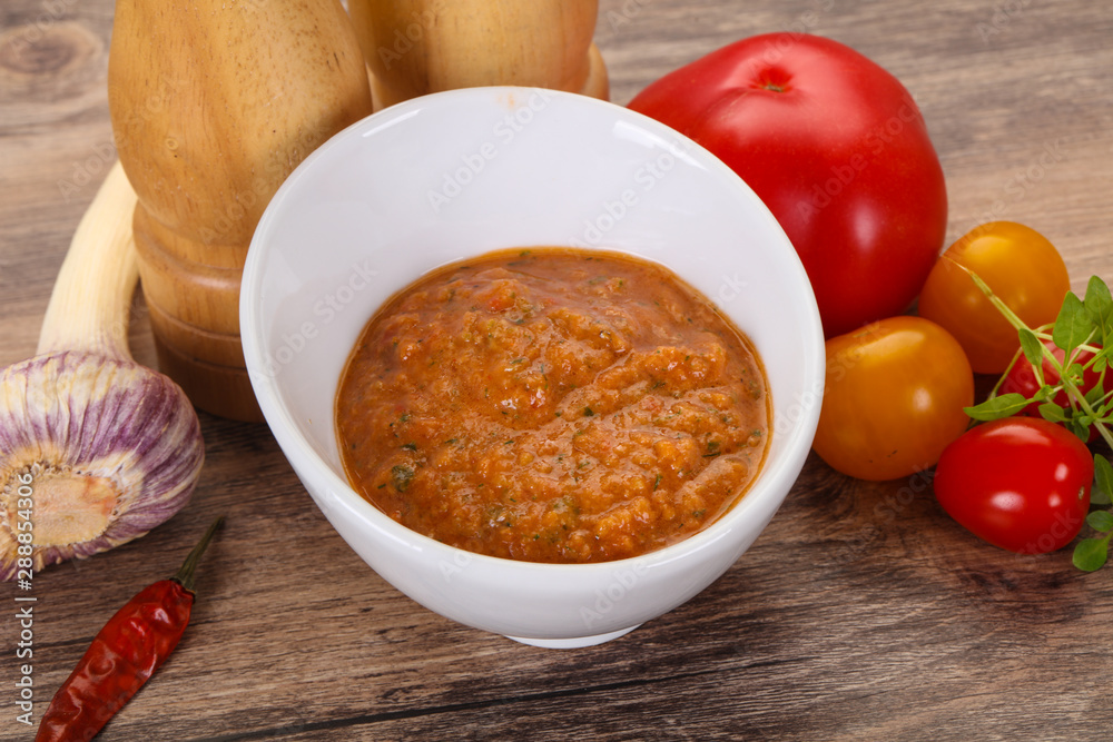 Famous Spanish gazpacho tomato soup Famous Spanish gazpacho tomato soup