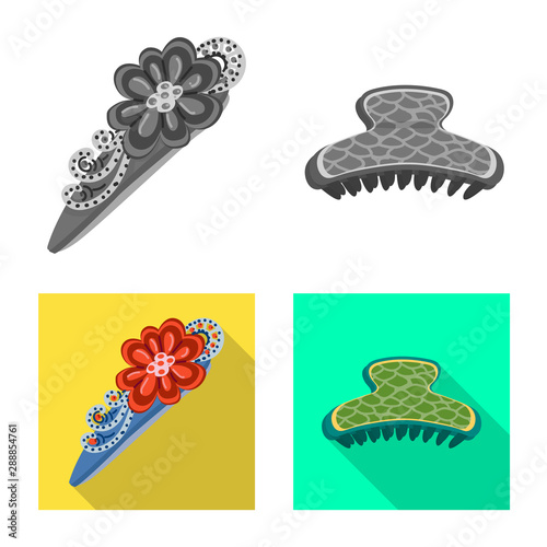 Vector illustration of beauty and fashion sign. Collection of beauty and female stock vector illustration.