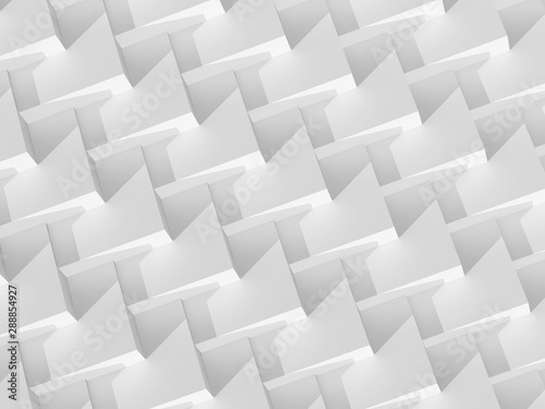 Abstract 3d white geometric background