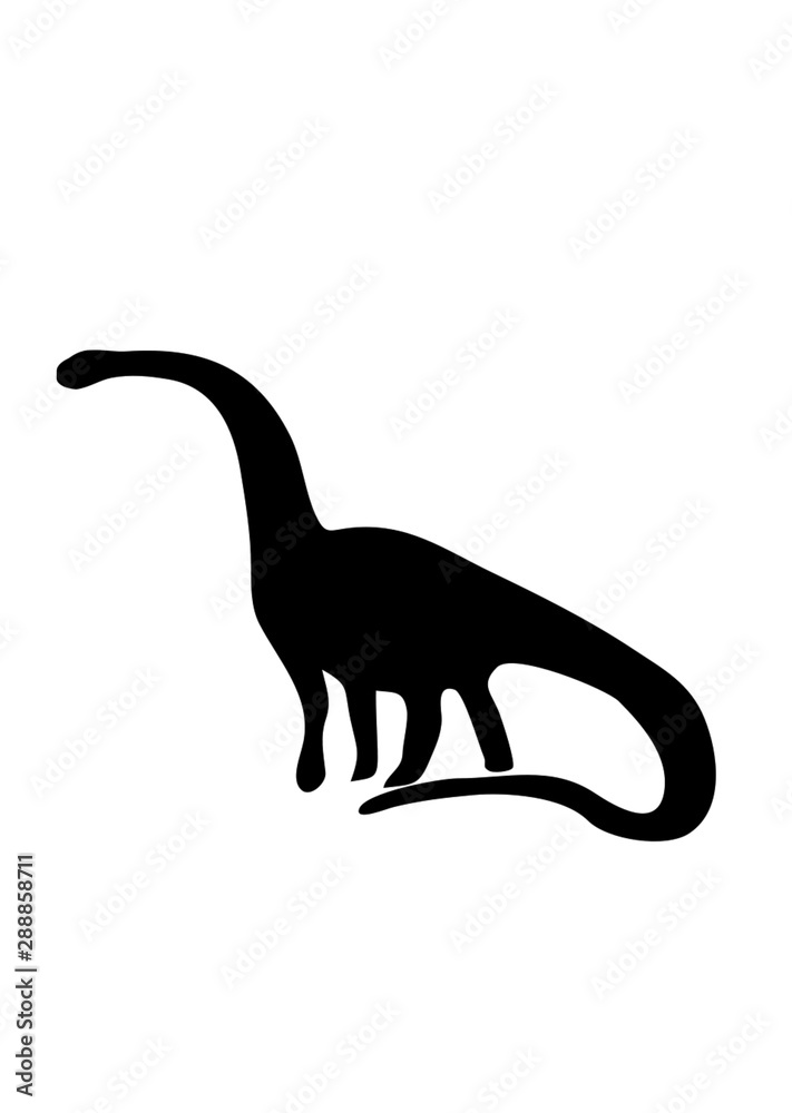 Black silhouettes of big dinosaur Black silhouettes of big dinosaur
