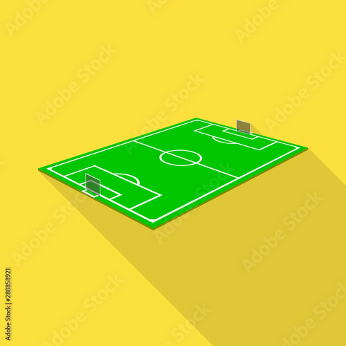 Isolated object of soccer and field symbol. Collection of soccer and turf stock vector illustration. © Svitlana