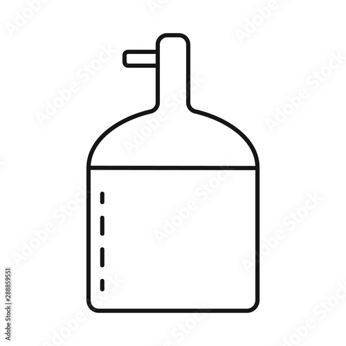 Vector illustration of bottle and drink icon. Set of bottle and cold stock vector illustration.