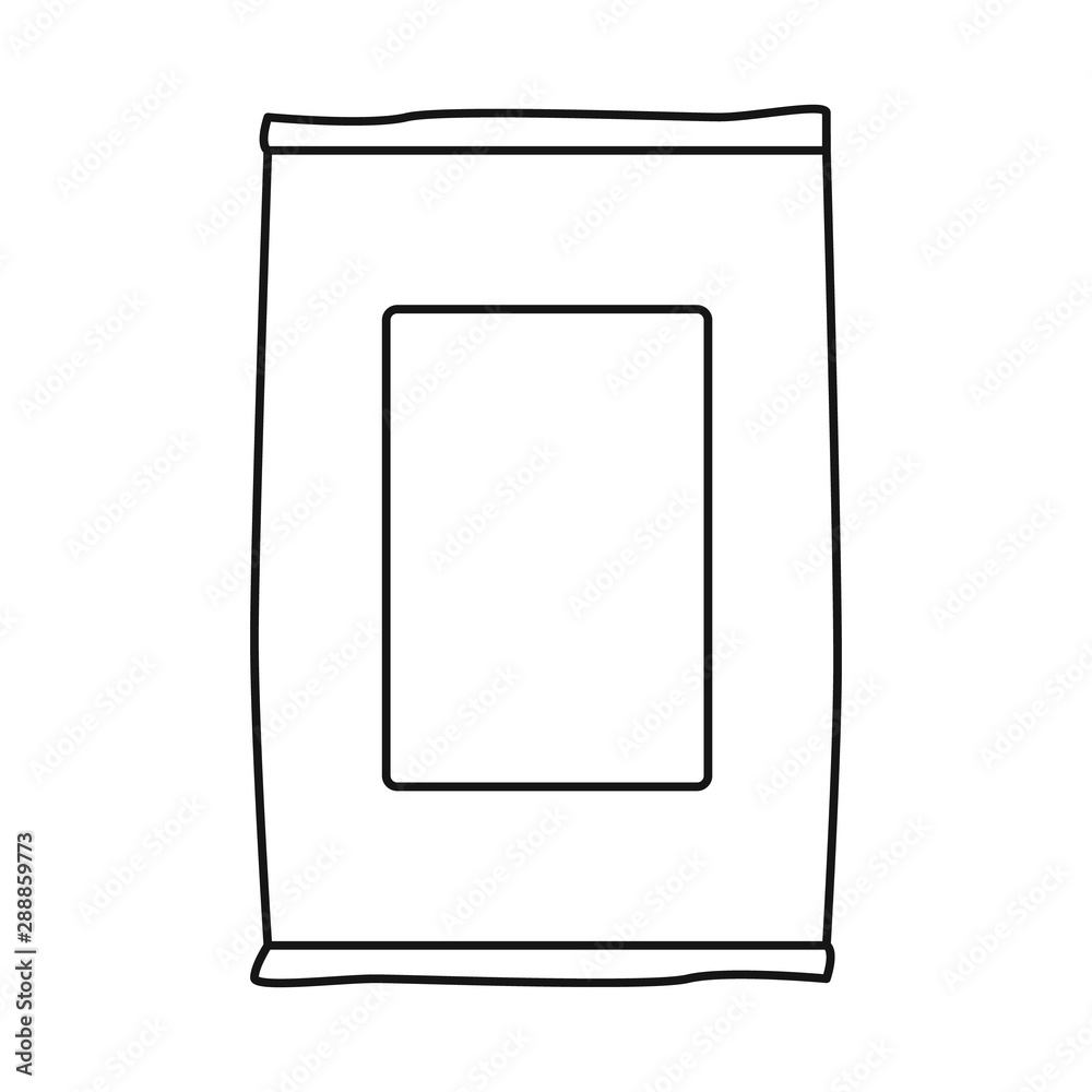 Isolated object of package and food symbol. Set of package and product vector icon for stock. Isolated object of package and food symbol. Set of package and product vector icon for stock.