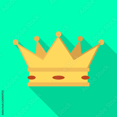 Isolated object of crown and king icon. Collection of crown and gold stock symbol for web.