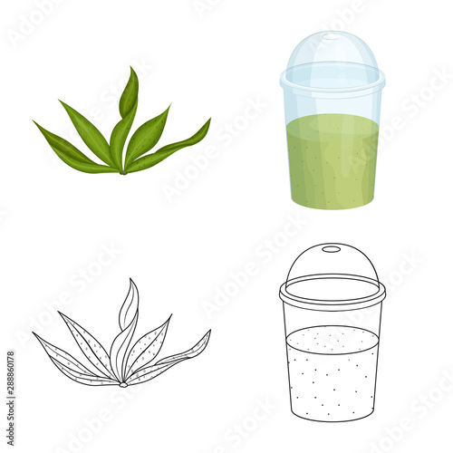 Isolated object of protein and sea symbol. Set of protein and natural stock vector illustration.