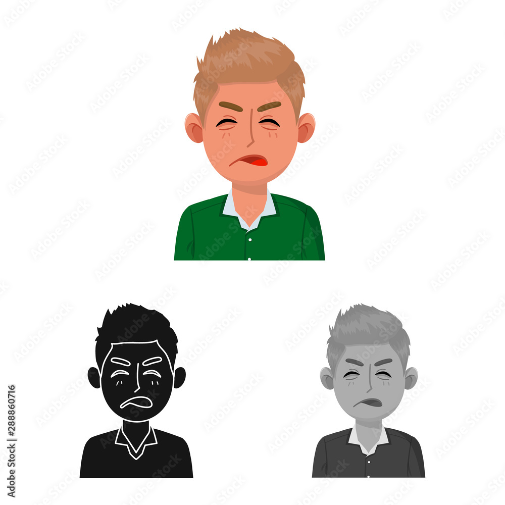 Vector design of guy and contempt icon. Collection of guy and surprised stock symbol for web. Vector design of guy and contempt icon. Collection of guy and surprised stock symbol for web.