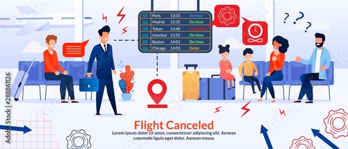Passengers Angry over Flight Cancellation Poster