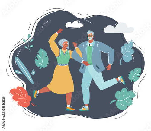 Elderly Couple Dancing at a Party