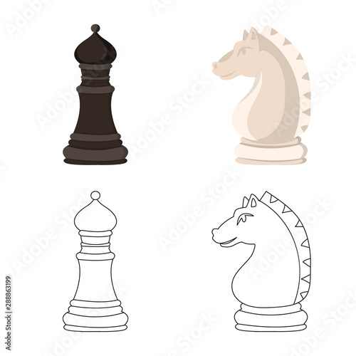 Isolated object of checkmate and thin symbol. Collection of checkmate and target stock symbol for web.