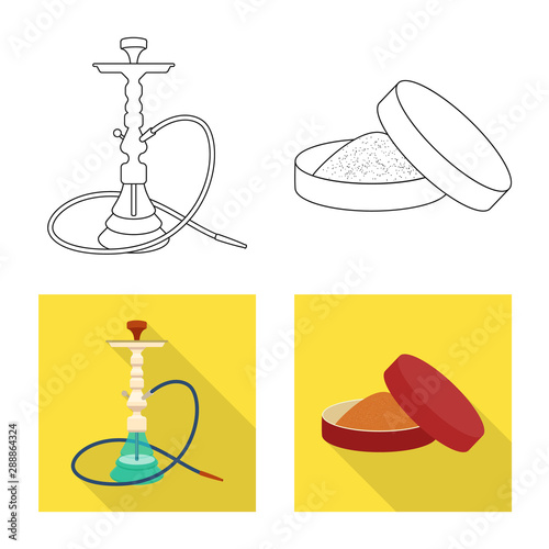 Isolated object of refuse and stop logo. Collection of refuse and habit stock symbol for web.