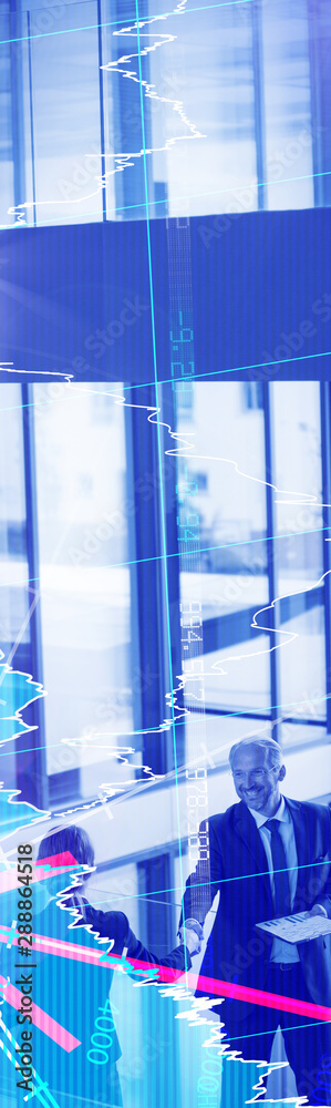 Naklejka premium Composite image of stocks and shares