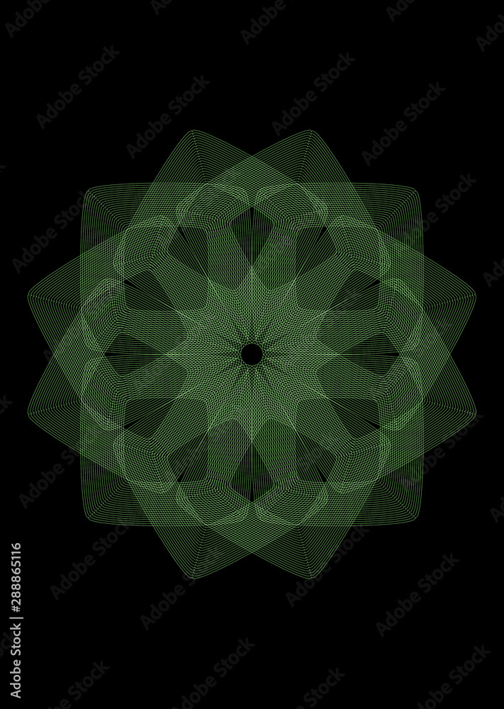 Abstract green geometric shape Abstract green geometric shape