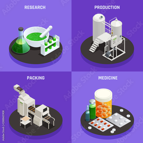 Innovative Technologies Isometric Composition 