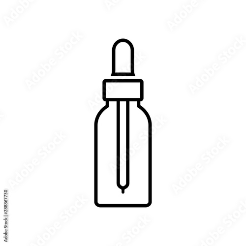 Dropper vector line icon on white background