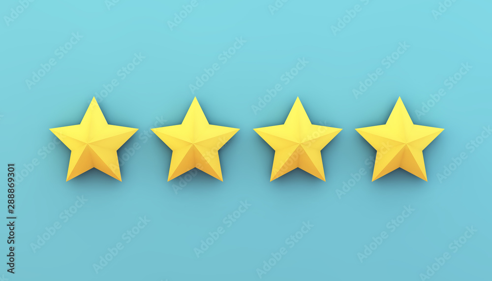 four stars on blue background four stars on blue background