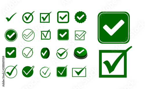 set of check mark or wrong and right sign option concept. easy to modify