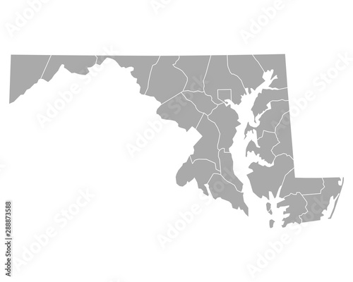 Karte von Maryland photo