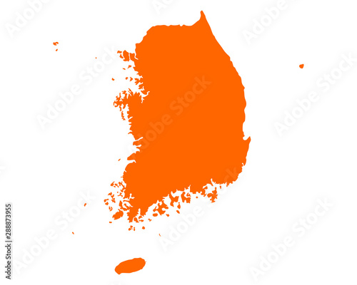 Karte von Südkorea