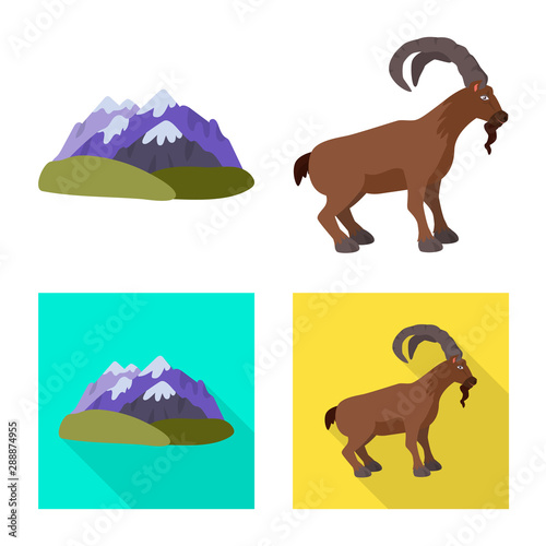 Vector illustration of culture and sightseeing logo. Set of culture and originality stock vector illustration.