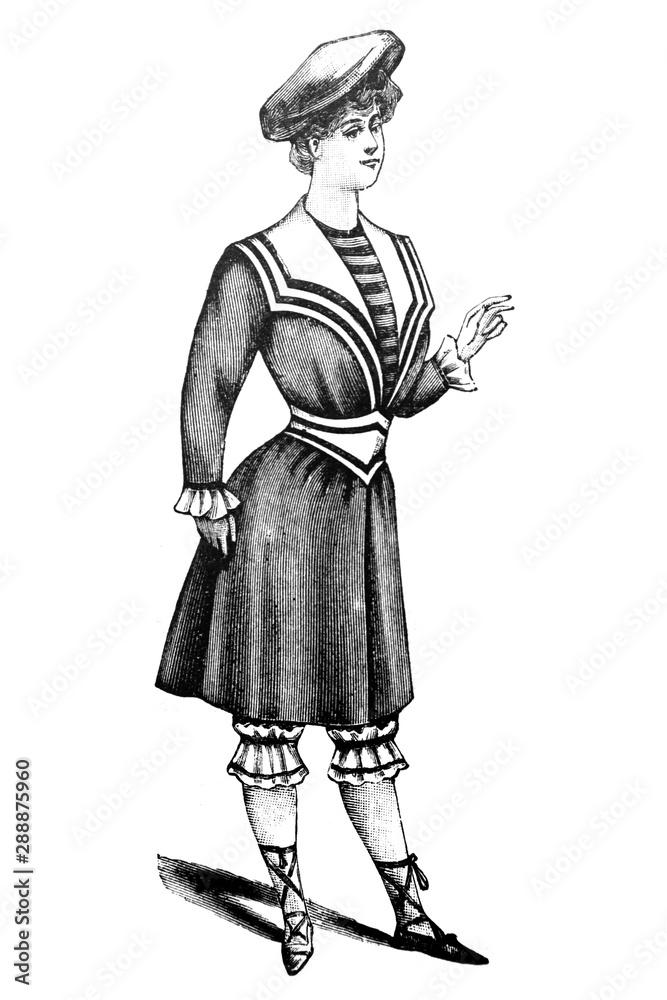 Obraz premium Swimwear - Vintage Illustration 1905