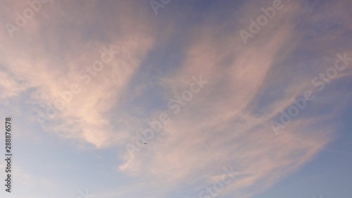 Sunset with beautiful sky, clouds photo