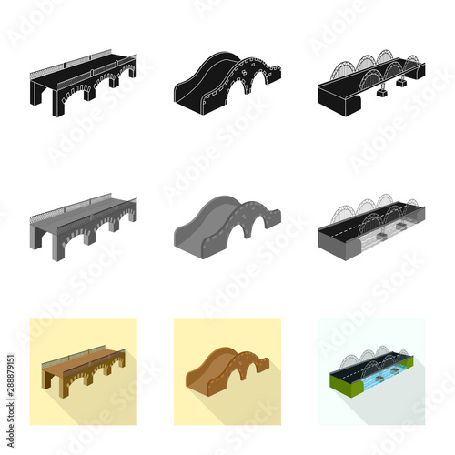 Isolated object of connection and design sign. Collection of connection and side vector icon for stock.