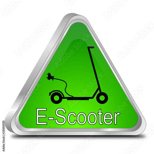 E-Scooter Button - 3D illustration