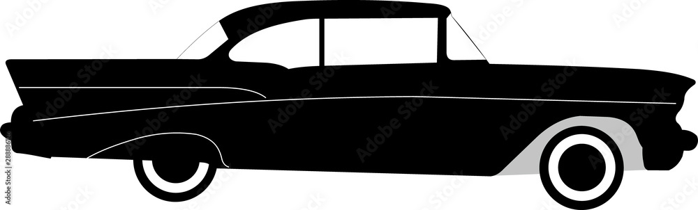 Εκτύπωση καμβά vintage american luxury car chevrolet belair or bel air vector