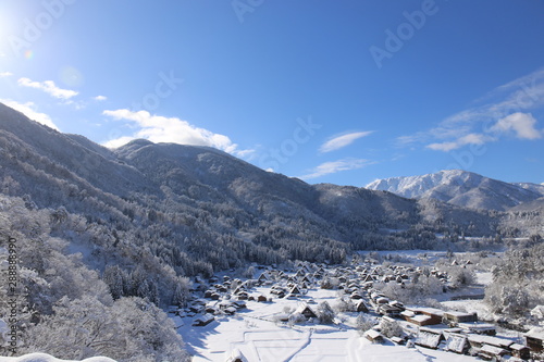 白川郷 合掌村 雪景色
